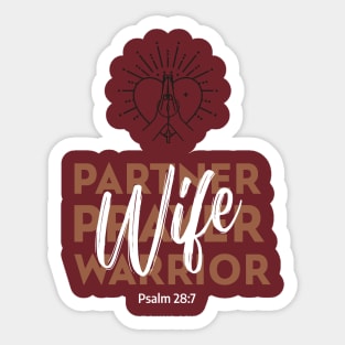 Wife, Partner, Prayer Warrior Sticker